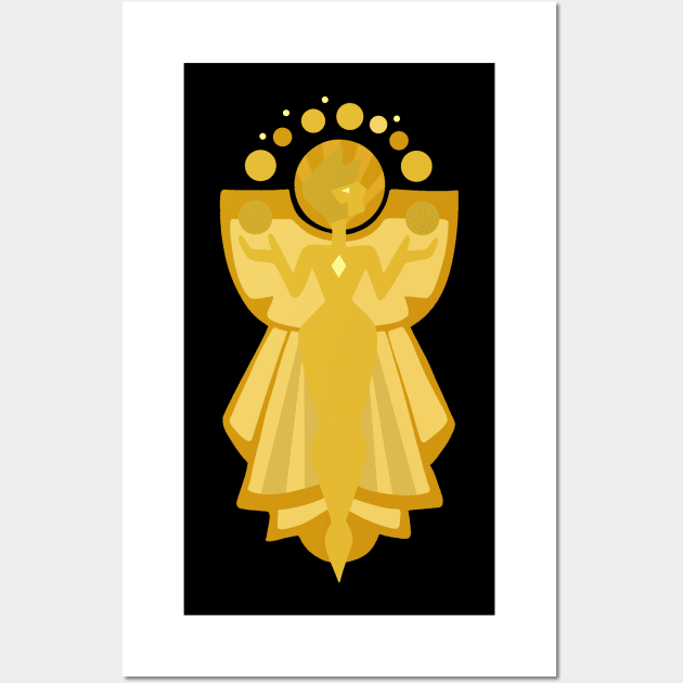 Diamond Authority - Yellow Diamond Wall Art by valentinahramov